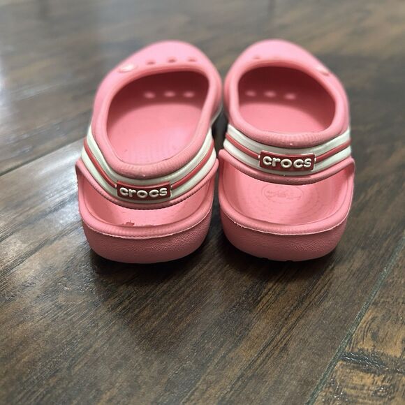 CROCS Genna Pink Slingback Comfort Slip On Ballet Flats Girls size 13 Barbie - Picture 4 of 8